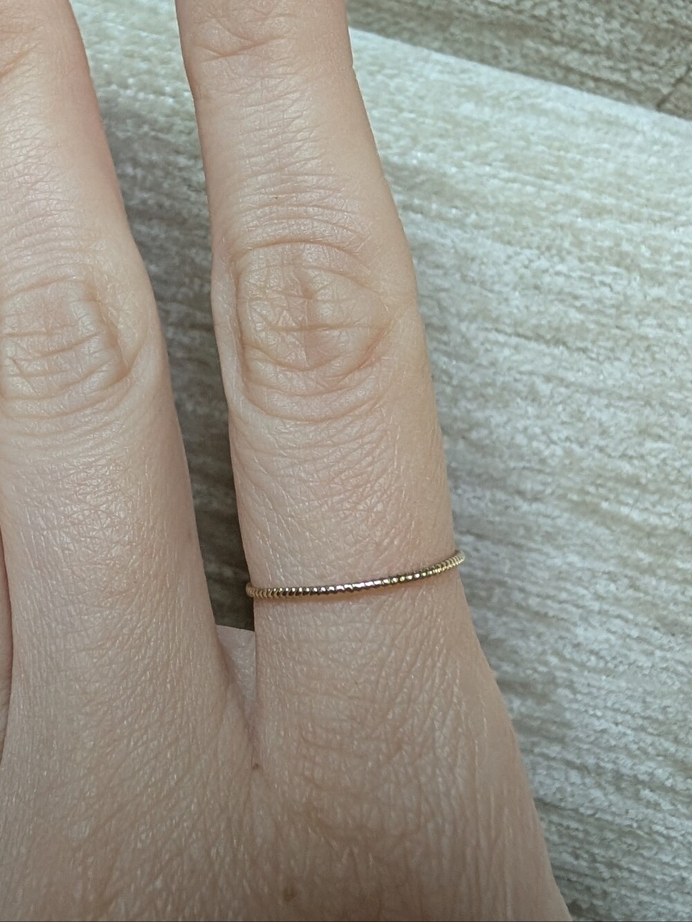 Catbird Twisted Stacker Ring, 14K Gold, Size 7 - Picture 2 of 8